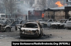 Наслідки ракетного обстрілу російськими гібридними силами мікрорайону «Східний» Маріуполя 24 січня 2015 року