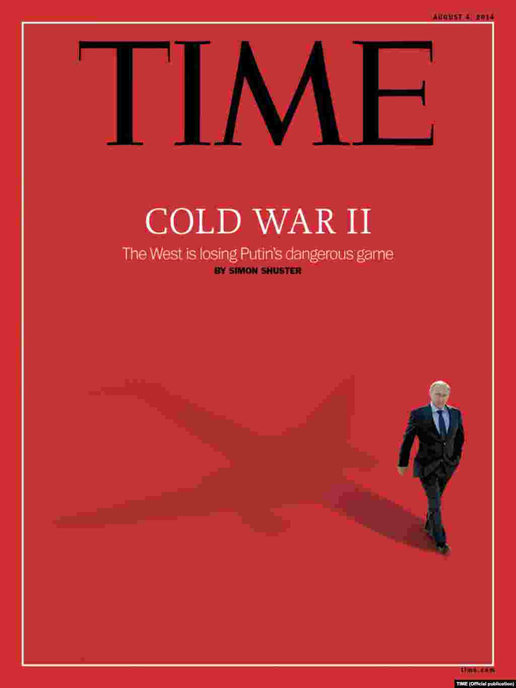 The August 4 cover of "Time" magazine says the West is losing "Cold War II" against "Putin's dangerous game."