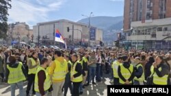 Prosvetari u Užicu na protestu podrške studentskoj akciji "Generalni štrajk", 7. mart 2025.