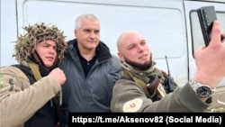 Российский глава Крыма Сергей Аксенов с участниками подразделения «БАРС-Крым», 25 января 2025 года. Фото из телеграм-канала Аксенова