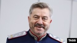 «Казачий генерал» та депутат Держдуми РФ Віктор Водолацький, який агітував за «Єдину Росію» в окупованому Донецьку