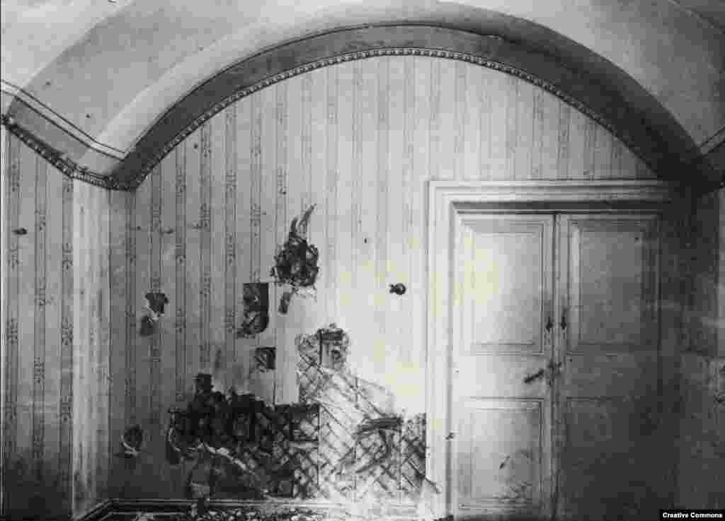 In 1918, the tsar, tsarina, and their five children, along with several servants, were ushered into this cellar then shot and stabbed to death with bayonets by Bolshevik troops.  