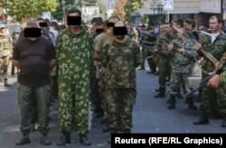 Парад полонених у Донецьку в 2014 році