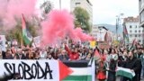 Protest of Sarajevo residents for Palestinians in Gaza, Bosnia and Herzegovina