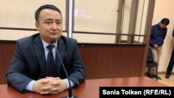 Kazakh activist Serkizhan Bilash in court on June 7. 