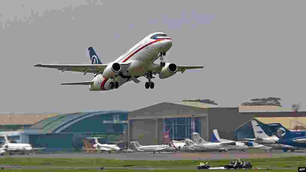 A handout photo of the Sukhoi Superjet 100 that crashed as it took off for a demonstration flight on May 9 from Jakarta's Halim Perdanakusuma Airport.