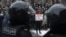 На протестной акции в Москве, 23 января