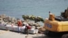 Забивание сваи в Керченском проливе