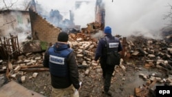 Сотрудники ОБСЕ в Донбассе