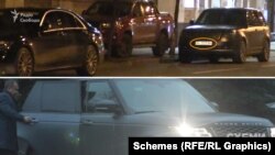 З-поміж припаркованих автівок «Схеми» звернули увагу на Range Rover, яким користується «слуга народу» Юрій Арістов