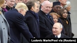 Дональд Трамп и Владимир Путин, Париж, 11 ноября 2018 года