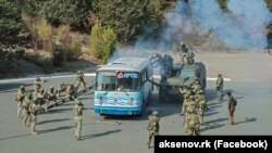 Оккупированный Крым. Тренировка российского спецназа по имитации захвата заложников на территории лагеря «Артек» в октябре 2019 года