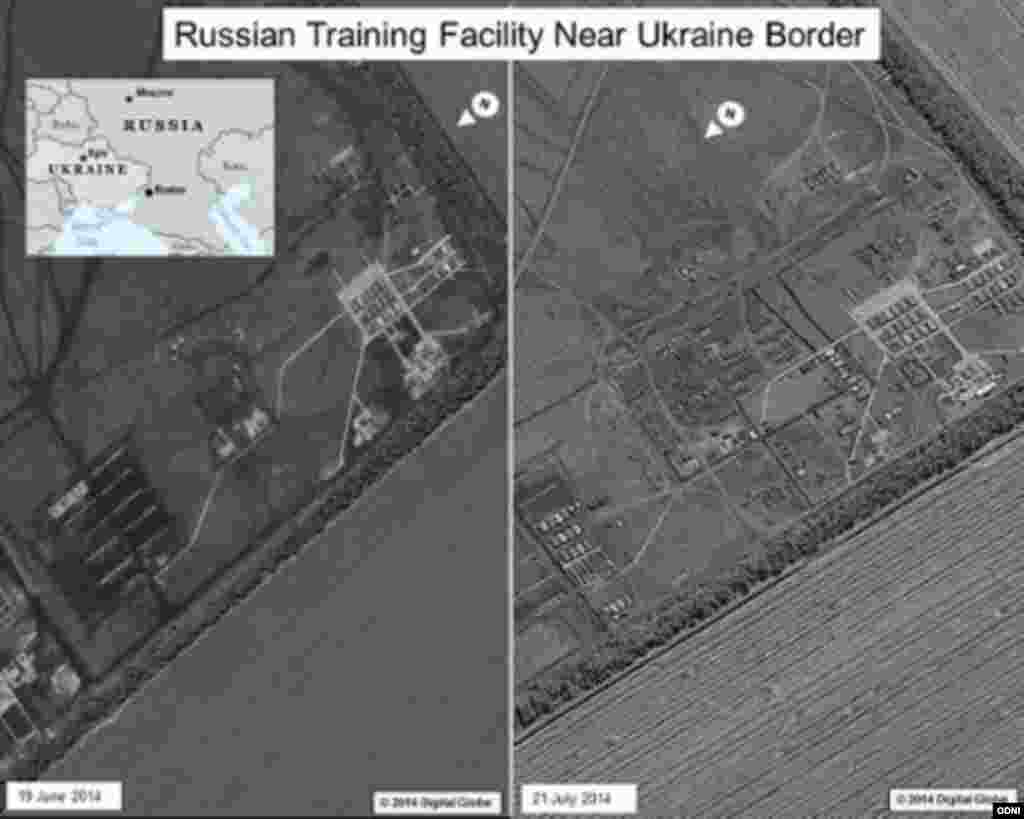 Муқоисаи аксҳои моҳвораии пойгоҳи низомии Русия дар наздикии Ростов зоҳиран аз афзоиши фаъолиятҳо аз моҳи июн ба  ин сӯ дарак медиҳанд.Ба навиштаи  "The Washington Post,"  мақомҳои иктишофии Амрико бори аввал ин пойгоҳро манбаи асосии таъмини ҷудоиталабон дар шарқи Украина номиданд.