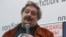 RUSSIA -- Writer Dmitry Bykov during a presentation of his books "Removal Service" and "Listed Out" in Moscow, March 28, 2021