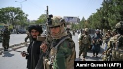 Бойовики загону спецпризначення «Талібану» патрулюють вулиці столиці Афганістану, 29 серпня 2021 року