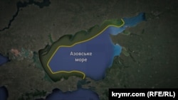 Азовское море и Керченский пролив на карте