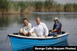 Președintele Iohannis, în vizită la Parcul Natural Comana, 4 august 2021.