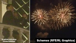 О 22-й навпроти готелю з Труханова острова почав лунати святковий салют