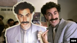 Comedian Sacha Baron Cohen at the German premiere of his film "Borat" in 2006