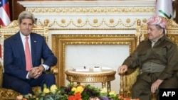 Госсекретарь США Джон Керри и глава Курдского автономного района Ирака Масуд Барзани