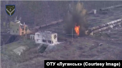 Разрушенный коллектор канала Северский Донец – Донбасс во время боев за Часов Яр, январь 2025 года