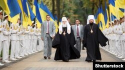 Глава УПЦ КП патріарх Київський і всієї Руси-України Філарет (на передньому плані ліворуч) під час відзначення Дня Незалежності України (архівне фото)