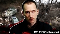 Фотоколаж: обвинувачений російський військовий Дмитро Курашов та факти розстрілів українських військовополонених