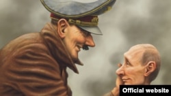 Фрагмент карикатури Андрія Левченка, переможця конкурсу «Диявольська бензоколонка»