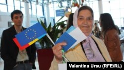28 aprilie 2014, una dintre primele călătorii fără vize în UE