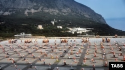 Спортивное выступление в Артеке летом 1977 года