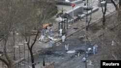 Место взрыва в Анкаре
