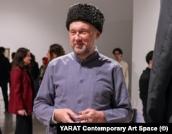 Константин Дорошенко на открытии выставки “Я и ковчег, я и потоп всемирный”