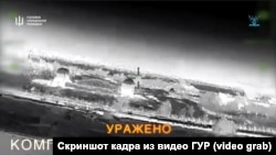 Поражение комплекса «ГЛОНАСС» в куполе, Крым, скриншот кадра из видео ГУР