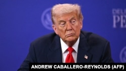US President Donald Trump on the sidelines of the 47th Association of Southeast Asian Nations (ASEAN) Summit in Kuala Lumpur