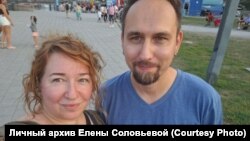 Елена Соловьева с мужем Николаем в Монреале, Канада