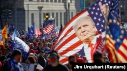 Supporters of U.S. President Donald Trump participate in a "Stop the Steal" protest after the election was called for Democratic candidate Joe Biden in Washington on November 14, 2020.
