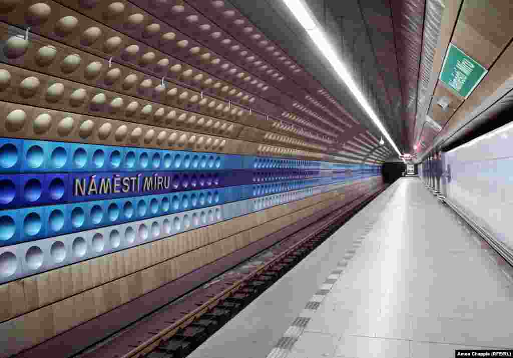 An empty platform shortly before 8 a.m. on March 17. 