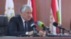 Tajikistan -- Shermuhammadi Shohiyon, head of High Court of Tajikistan during press conference in Dushanbe, 8FEB2021