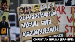 Акция протеста после убийства Яна Куциака, Братислава, 16 марта 2018 года