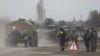 Российские военные грузовики в Крыму, архивное фото