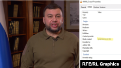 Таҳқиқи фаннии видеое, ки дар он Денис Пушилин сӯҳбат мекунад, нишон дод, ки он на 18, балки 16-уми феврал сабт шудааст