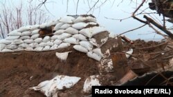 Позиція ЗСУ на Світлодарській дузі після влучання снаряда