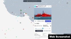 Последнее известное местоположение судна «Спасатель Ильин» в Черном море