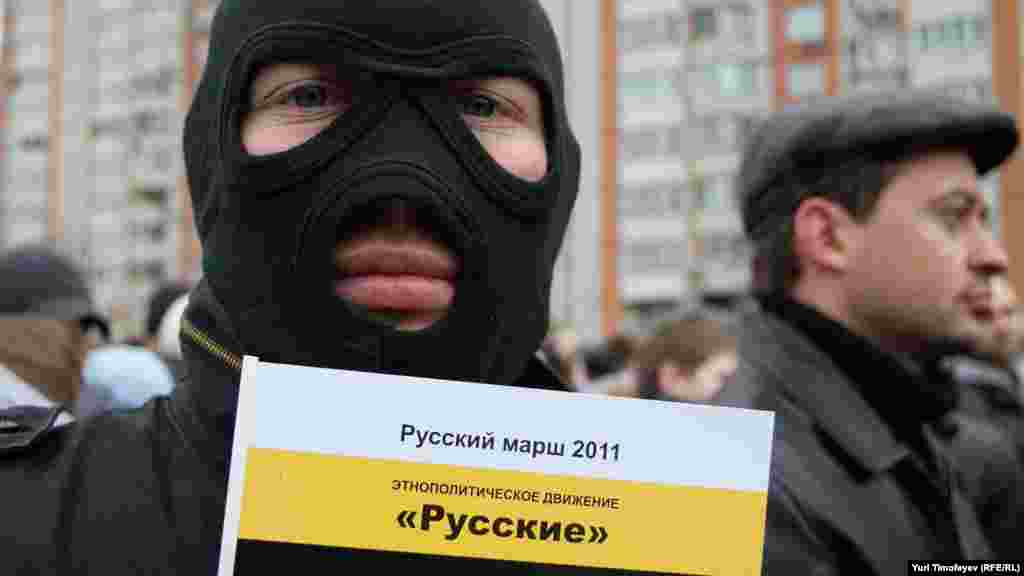 This year's Russian March drew over 10,000 demonstrators.