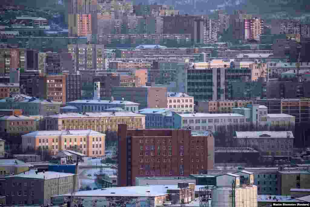 Across the border, around Russia’s port town of Murmansk (pictured), Russia’s forces have also reportedly carried out maneuvers in recent weeks.  