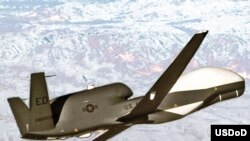 An U.S. unmanned drone aircraft over Afghanistan.