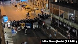 Kordon policije u Masarikovoj ulici, 28. jun 2025.