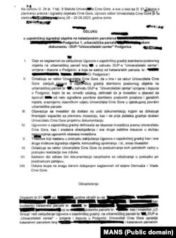 Odgovor Univerziteta Crne Gore