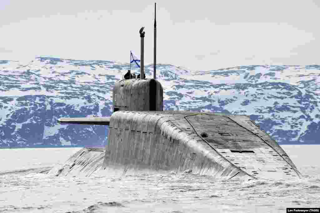 A file photo of a Russian nuclear submarine near Murmansk. According to intelligence reports cited by Reuters, Russia recently staged a major submarine exercise in the North Atlantic.  