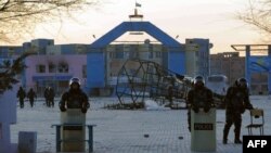 Police had cordoned off a central square in the city of Zhanaozen, in the western Kazakh province of Mangistau, on December 18.